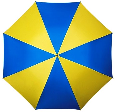 Falcone® Stockschirm Automatik Windsicher Blau/Gelb (Staffelpreise)