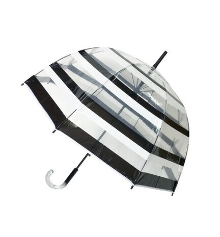 Durchsichtige Regenschirm Schwarz und Weiß
