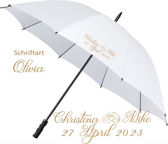 Regenschirm groß Hochzeit Ringe (staffelpreise)