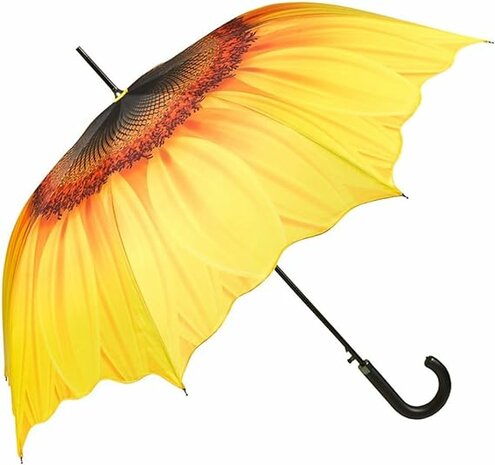 Luxe regenschirm mit sonnenbluhmen