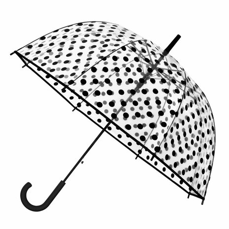 duchsichtige regenschirme mit Schwarzen Punkten