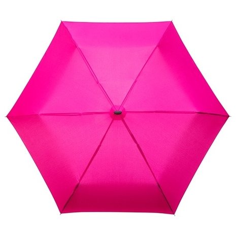 ultraflacher Taschenregenschirm rosa