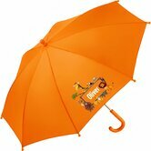 Kinderregenschirm mit Namen und Dschungeltieren   mit Fenster