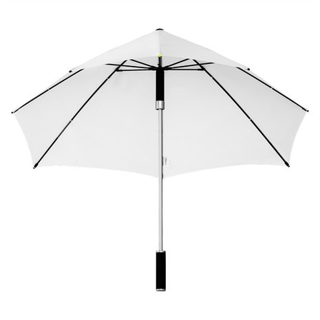 Aerodynamische Sturm Regenschirm - Weiß