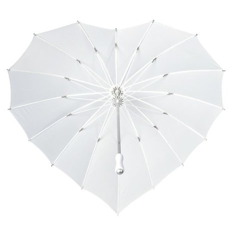 Herz Regenschirm Weiß Bedrucken