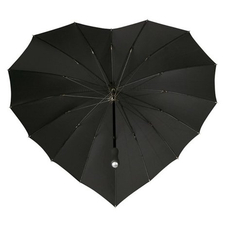 Herz Regenschirm Schwarz Bedrucken