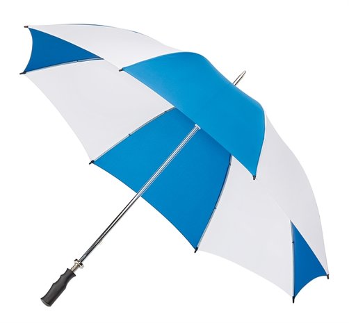 Golfregenschirm Blau Weiß