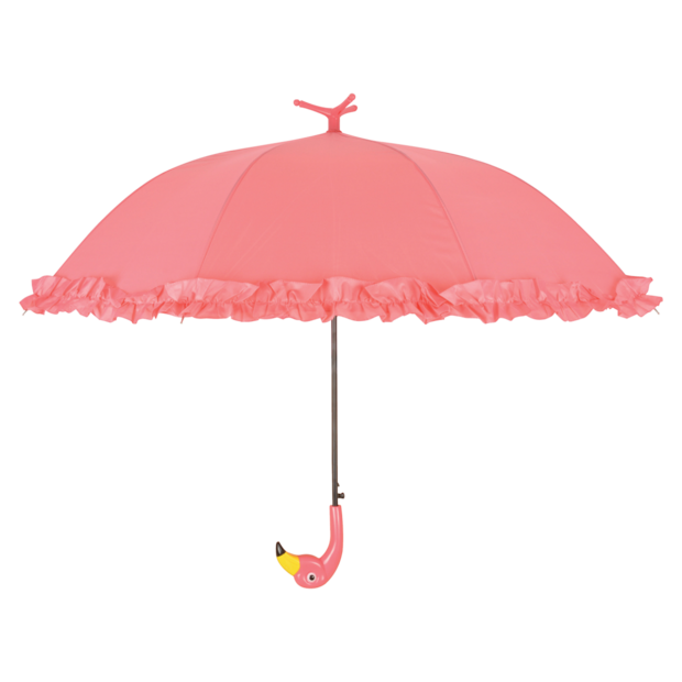 Regenschirm Flamingo mit R&uuml;schen