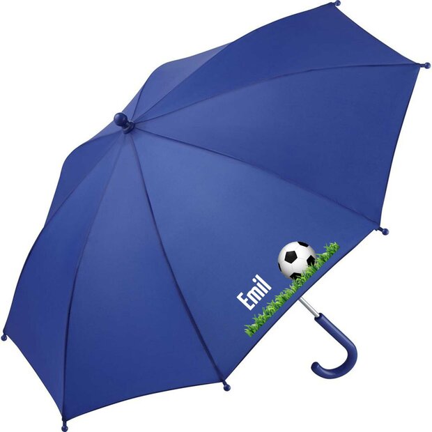 Kinderregenschirm mit Namen und  Fu&szlig;ball         