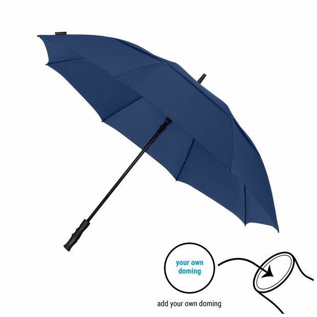 Bedruckter Luxus-Sturmregenschirm XL mit Logo, Foto oder Werbung &ndash; Falcone &ndash; &Oslash; 130 cm