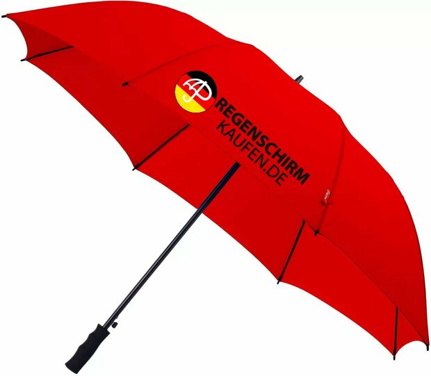 Roter Regenschirm bedrucken mit Logo &ndash; Golfschirm GP-58, &Oslash; 120 cm