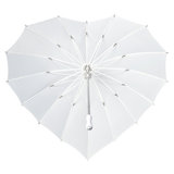 Herz Regenschirm Weiß