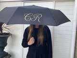  Bedruckter Regenschirm mit Initialen oder Name (Taschenregenschirm)_