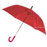 Durchsichtiger Stockregenschirm Rot